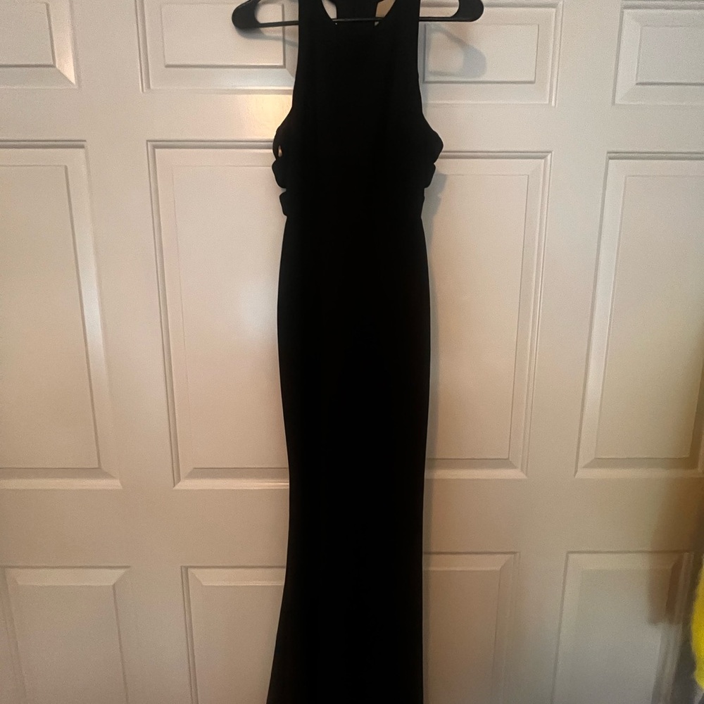 Lulu's Classic Black Maxi Dress Bridesmaid Dress